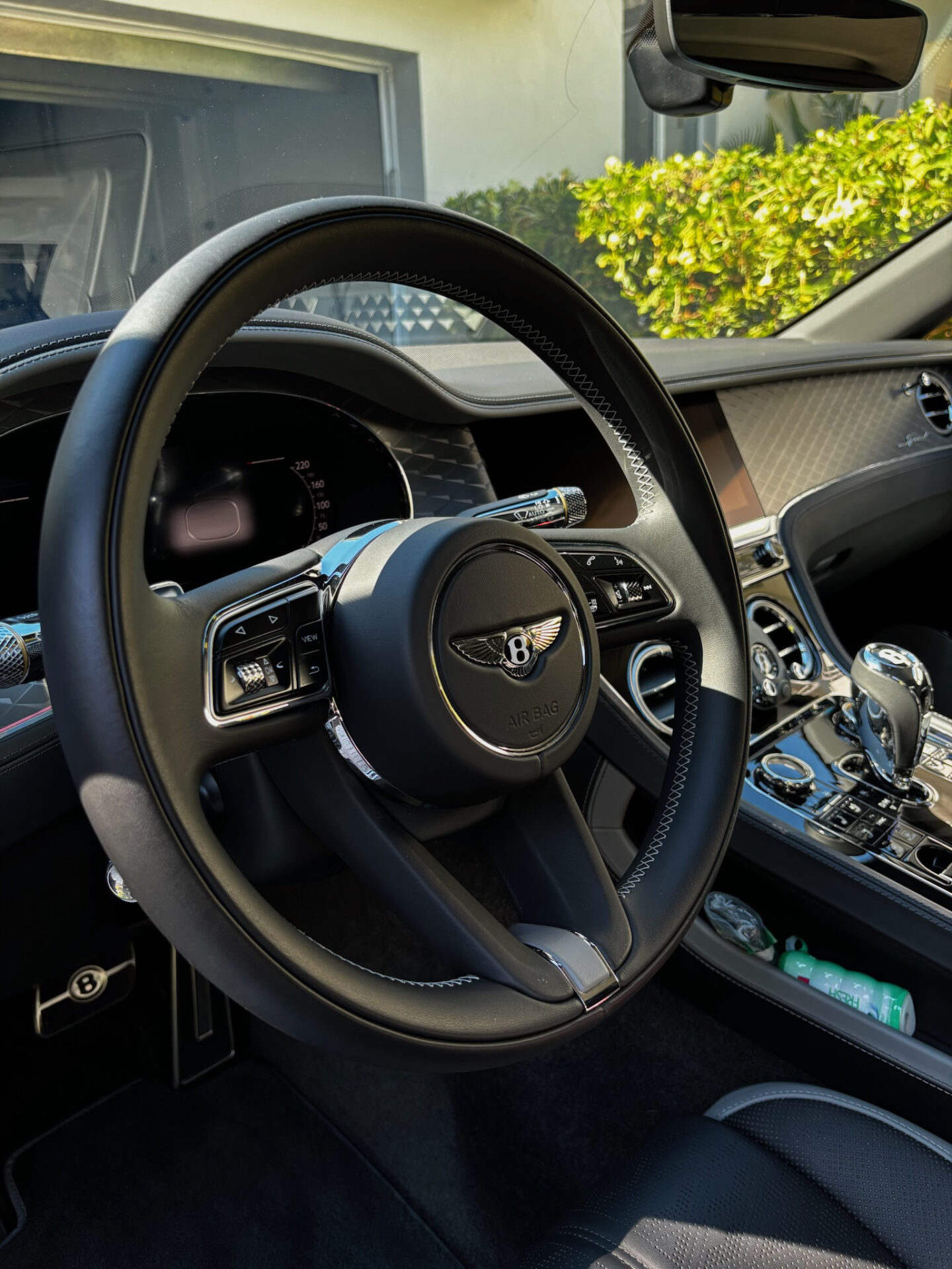 Professional interior detailing of a luxury vehicle